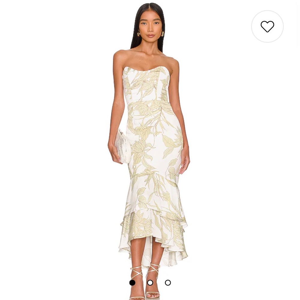 Katie May Cece Dress in Green Flora